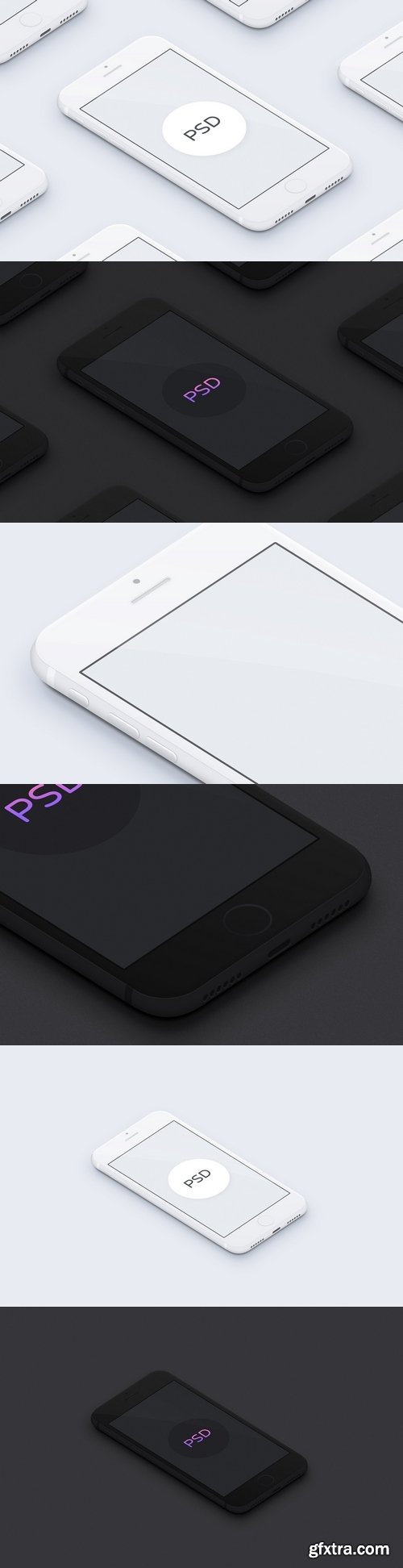 Minimal 3D iPhone Mockups