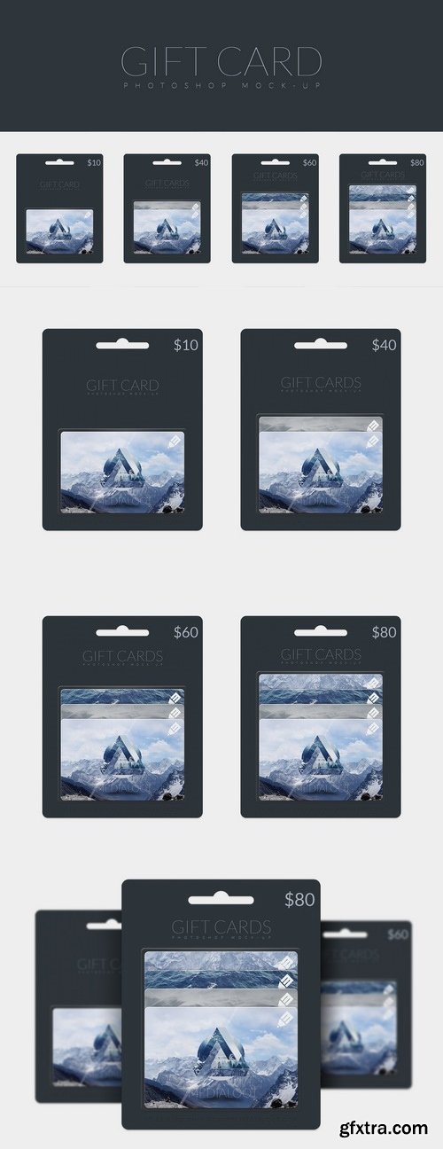 Gift Card Photoshop Mockup