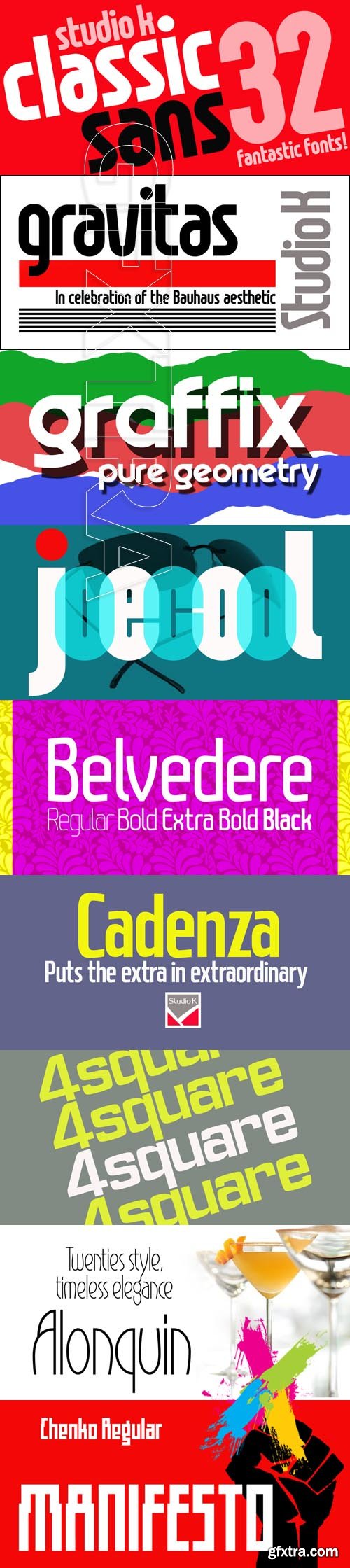 Classic Sans Bundle Fonts