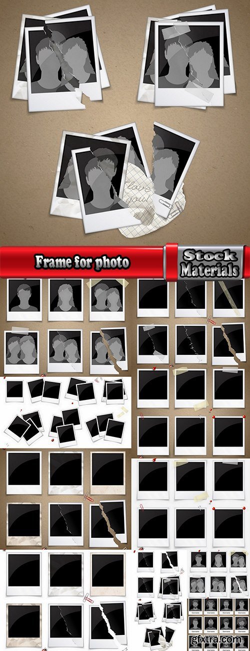 Frame for photo portrait picture 12 EPS