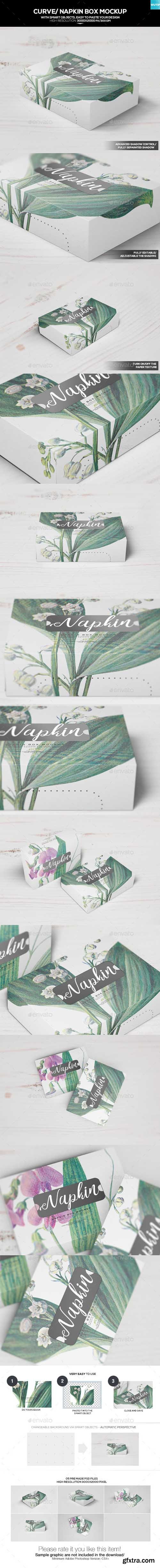 GR - Curve/ Napkin Box Mockup 19965571