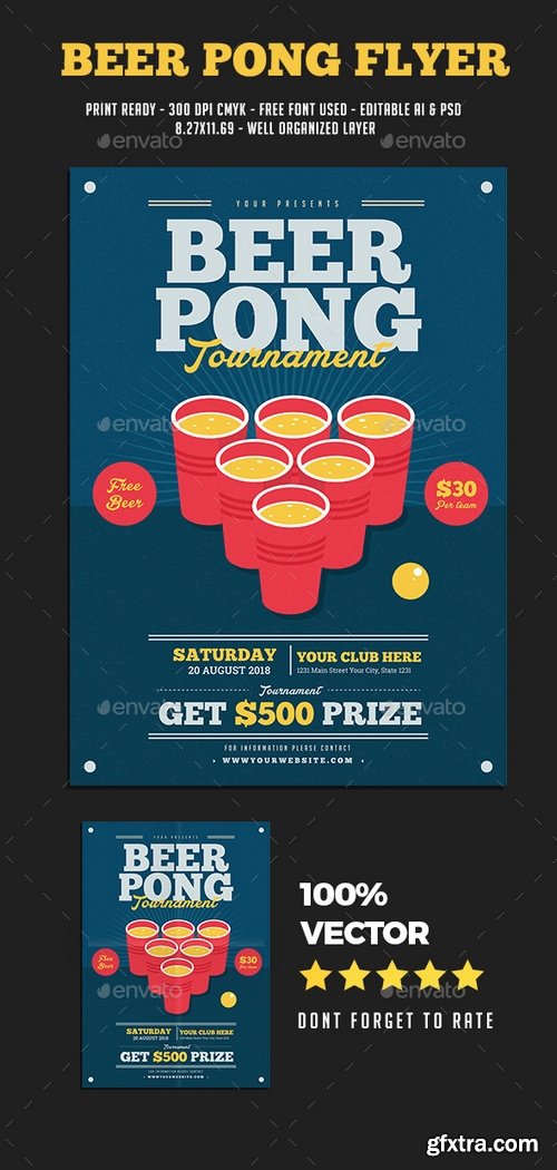 Graphicriver - Beer Pong Flyer 19890205