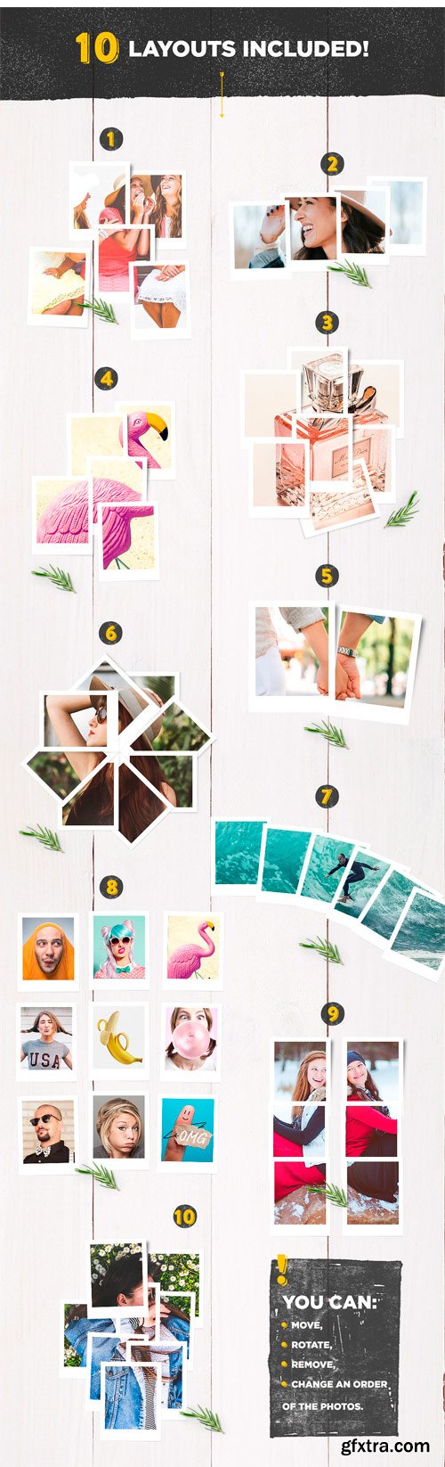 CM 1428957 - Tricky Polaroid Layouts - Mockups