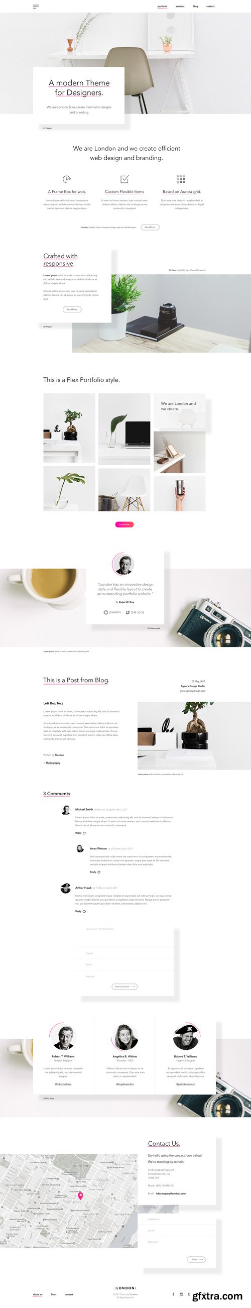 London Agency Psd Landing Page