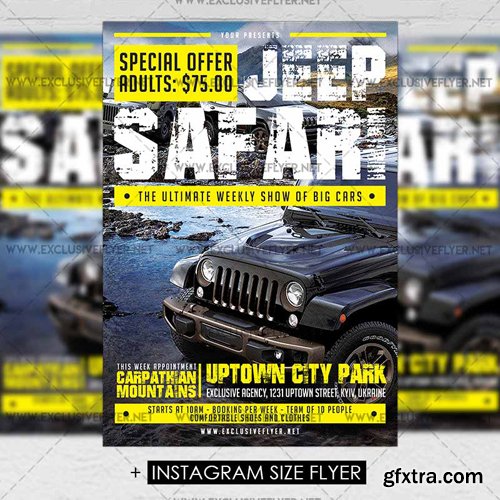 Jeep Safari - Premium A5 Flyer Template