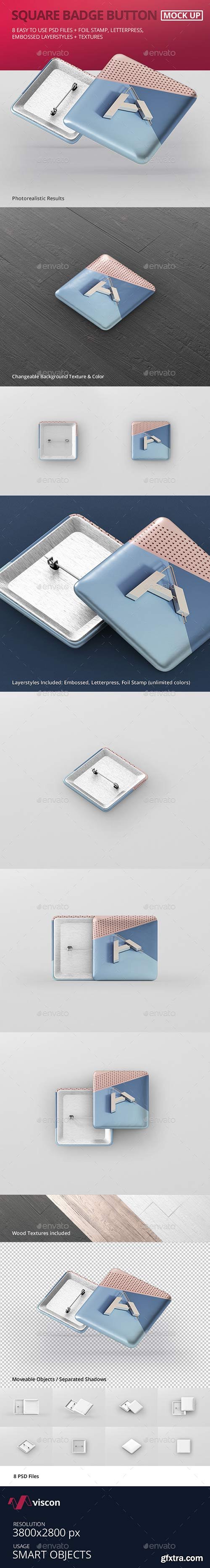 Graphicriver - Square Badge Button Mockup 19266547