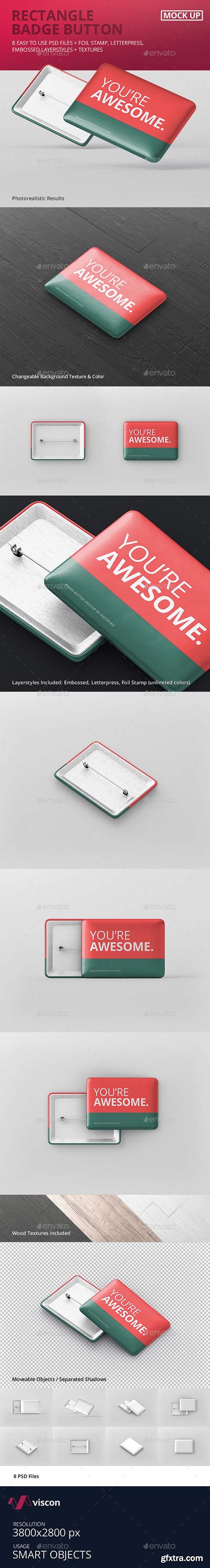 Graphicriver - Rectangle Badge Button Mockup 19282126