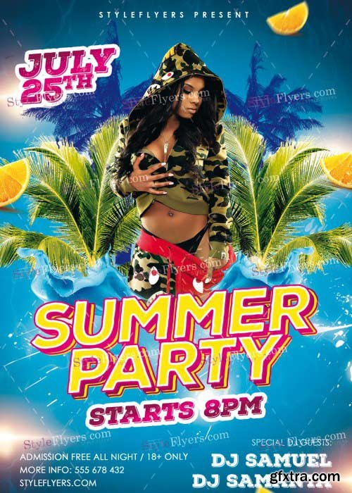 Summer Party V41 PSD Flyer Template