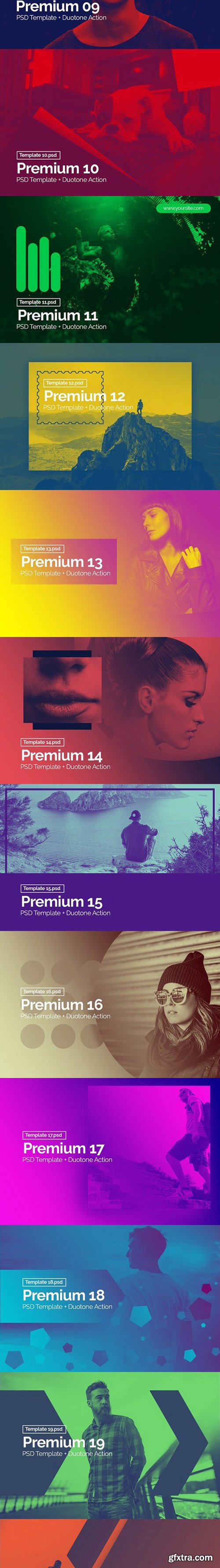 CM - PSD Template + Duotone Action 1438417