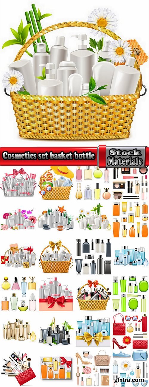 Cosmetics set basket bottle capacity bottle 25 EPS