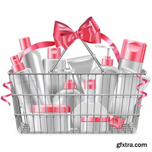 Cosmetics set basket bottle capacity bottle 25 EPS