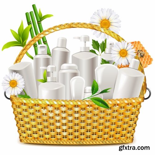 Cosmetics set basket bottle capacity bottle 25 EPS