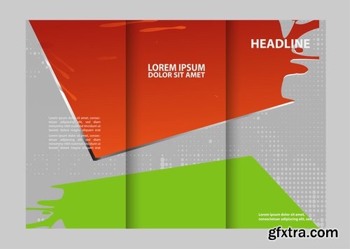 Collection of book cover flyer magazine booklet with infographics vector image 8-25 EPS