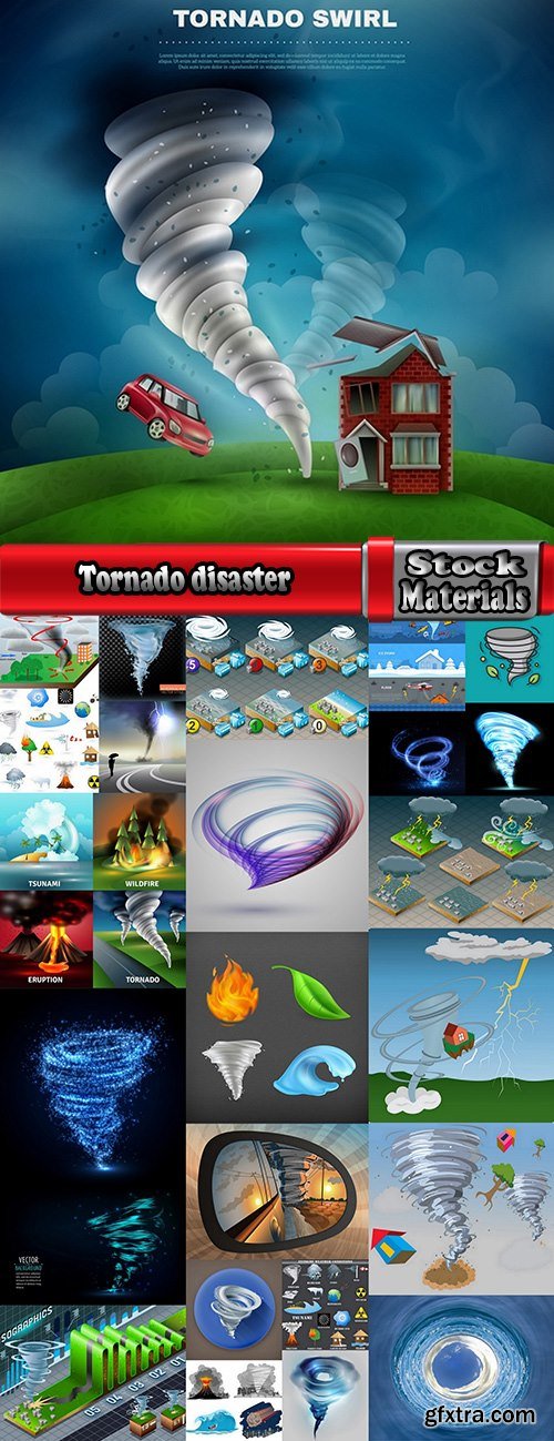 Tornado disaster natural disaster vortex 25 EPS