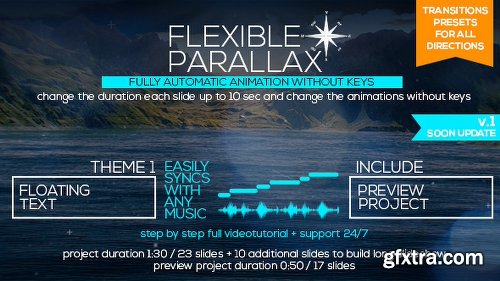 Videohive Flexible Parallax Slideshow Floating Text 19788192