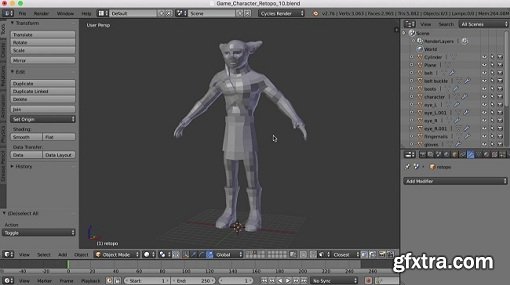 Blender 101 - Blender311: Game Character Retopology