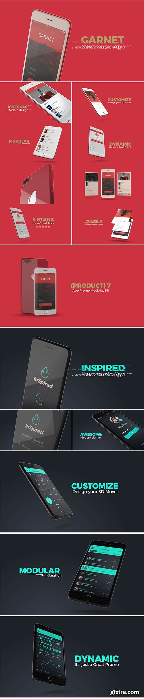 Videohive (Product) 7 App Promo Mock-Up Kit 19800515