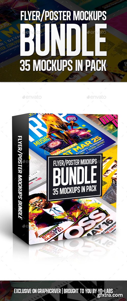 Graphicriver Flyer Poster Mockups Bundle 17537156