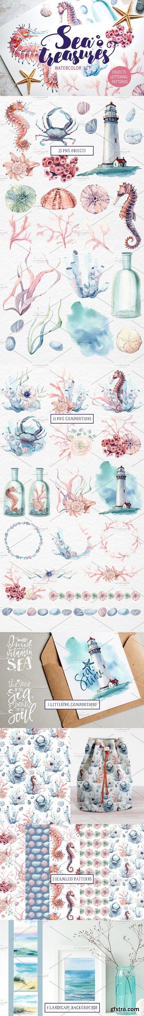 CM - SEA TREASURES Watercolor set 1329362