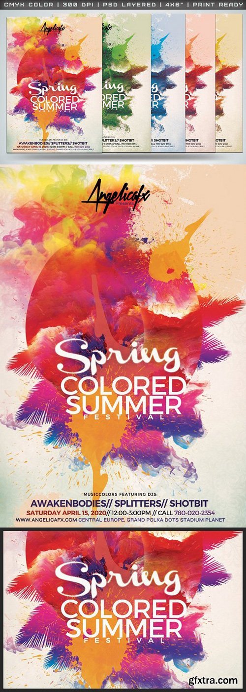 CM - Spring Colored Summer Flyer Template 1409390