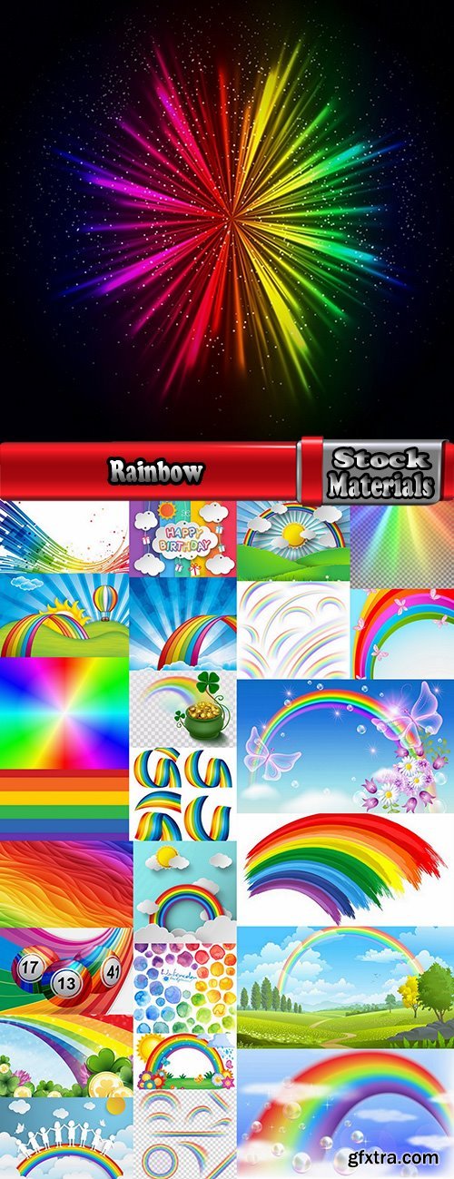 Rainbow is a natural phenomenon of a different color 25 EPS