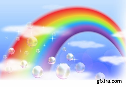 Rainbow is a natural phenomenon of a different color 25 EPS