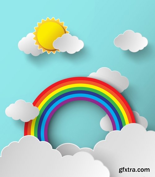 Rainbow is a natural phenomenon of a different color 25 EPS