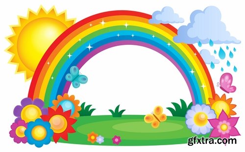 Rainbow is a natural phenomenon of a different color 25 EPS