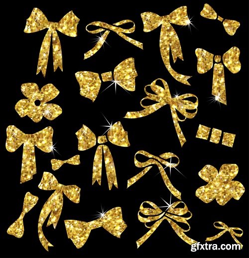 Gold sticker postcard ribbon frame background backdrop 25 EPS