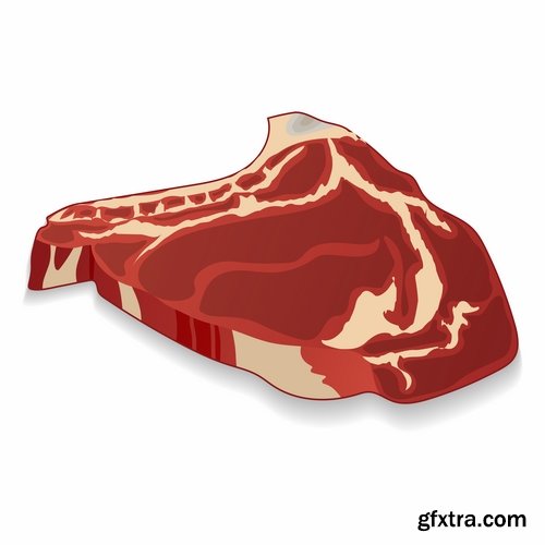 Meat raw ham delicacy tenderloin 2-25 EPS