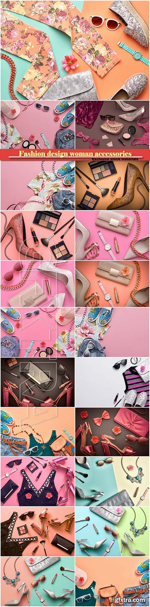 Fashion design woman accessories set