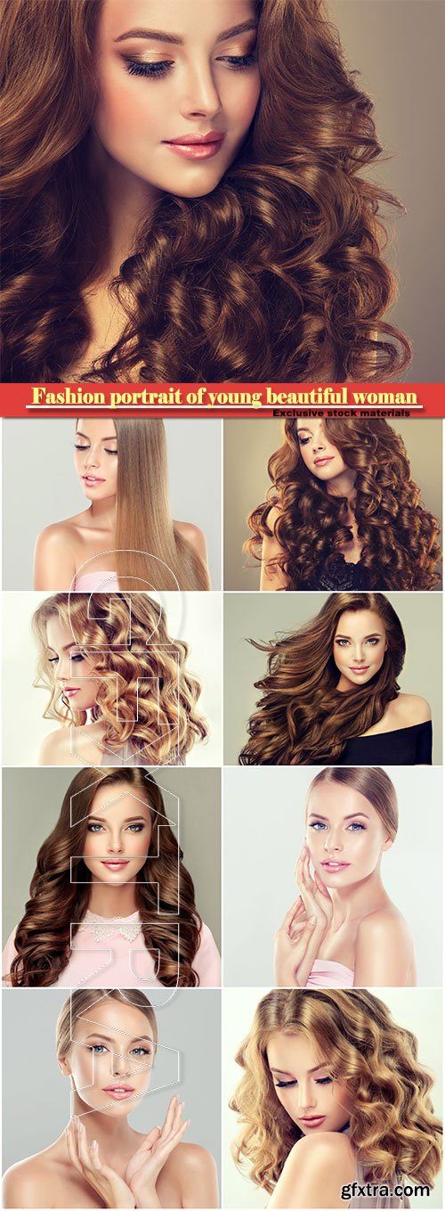 Fashion portrait of young beautiful woman