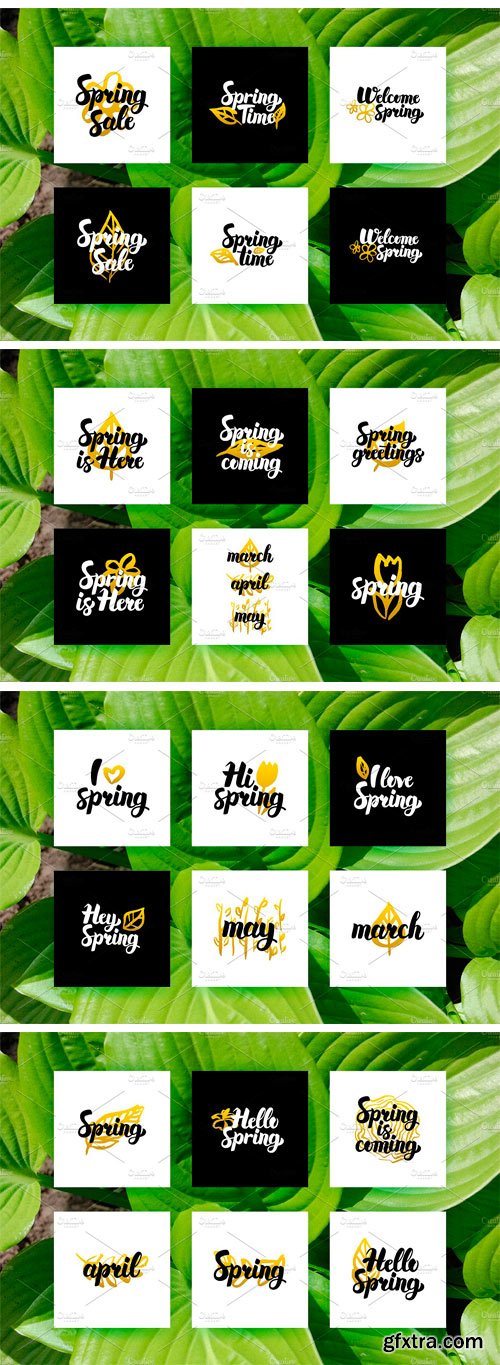 CM 1458377 - Spring Lettering Posters