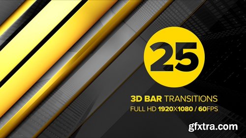 Videohive 3D Bar Transitions 19350626