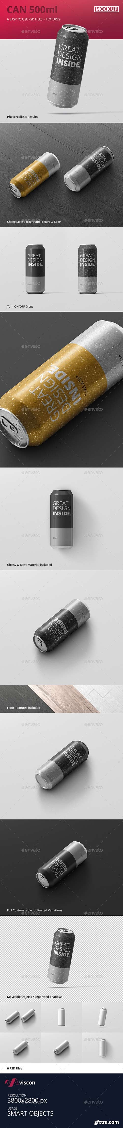 Graphicriver - Can Mockup 500ml 19298710