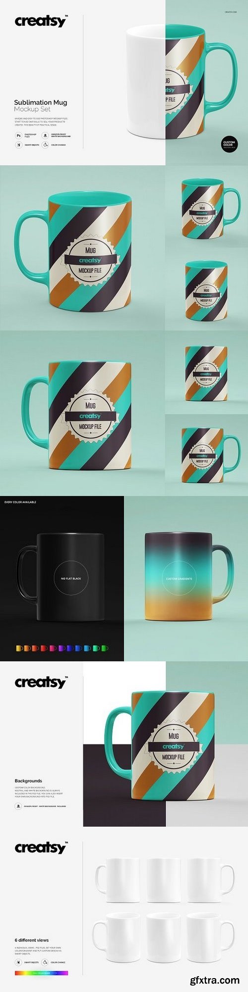 CM - Sublimation Mug Mockup Set 1234975