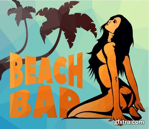 Beach party poster - 5 EPS