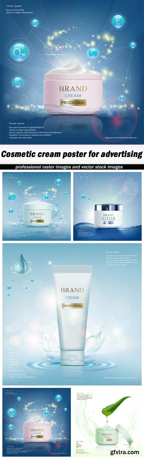 Cosmetic cream poster for advertising - 5 EPS