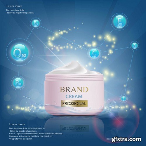 Cosmetic cream poster for advertising - 5 EPS