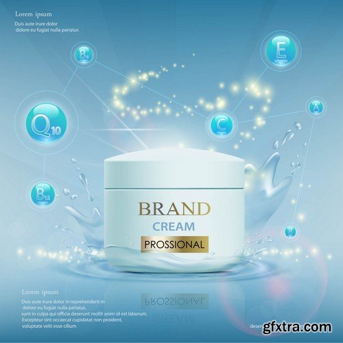 Cosmetic cream poster for advertising - 5 EPS