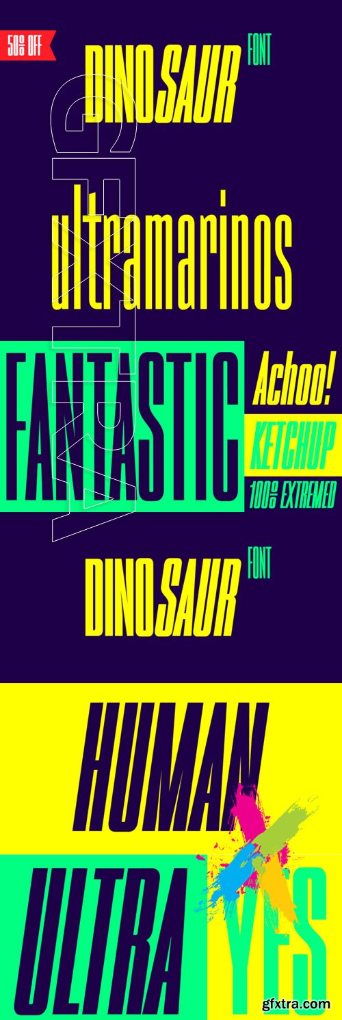 Dinosaur font family