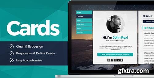 ThemeForest - Cards - Personal vCard, Resume/CV & Portfolio (Update: 7 February 17) - 13066785