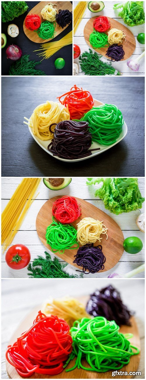 Italian colorful pasta 5X JPEG