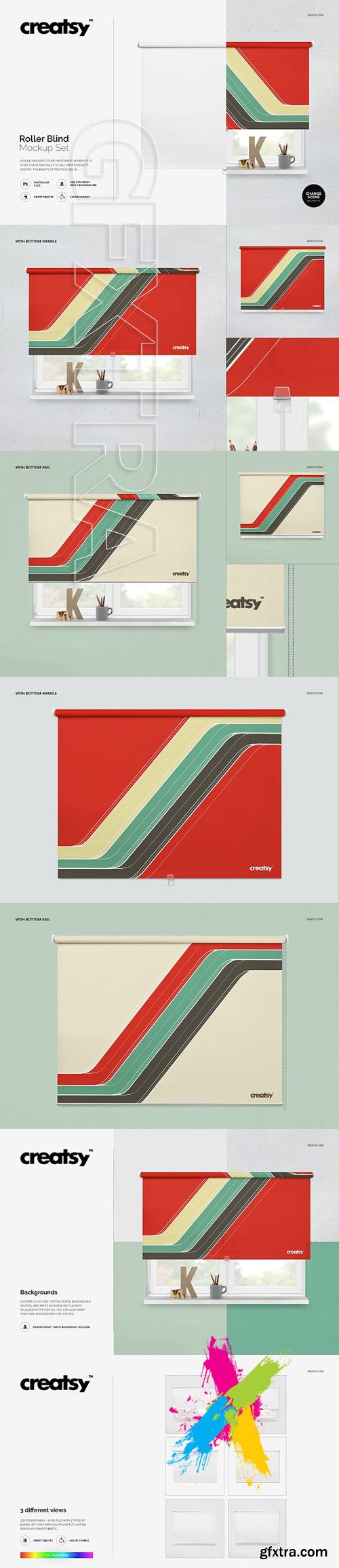 CM - Roller Blind Mockup Set 1422266