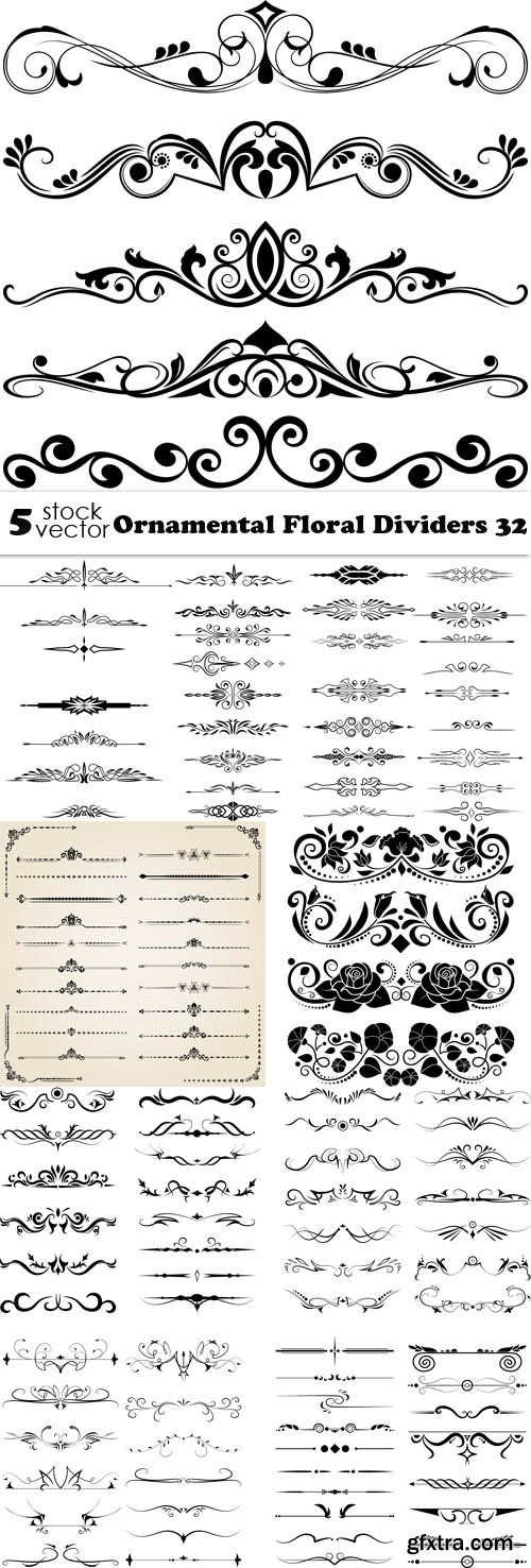 Vectors - Ornamental Floral Dividers 32