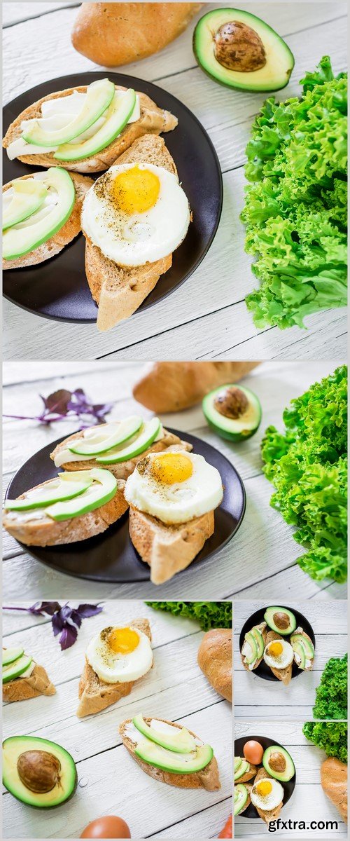 Sandwich with avocado and egg 5X JPEG