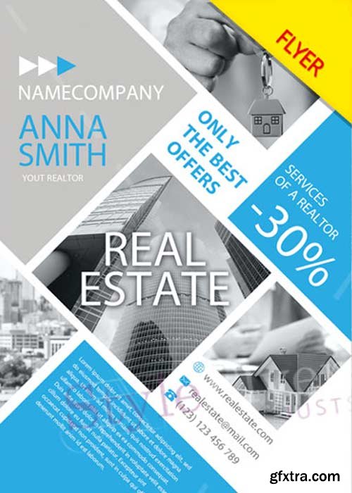 Real Estate V25 PSD Flyer Template