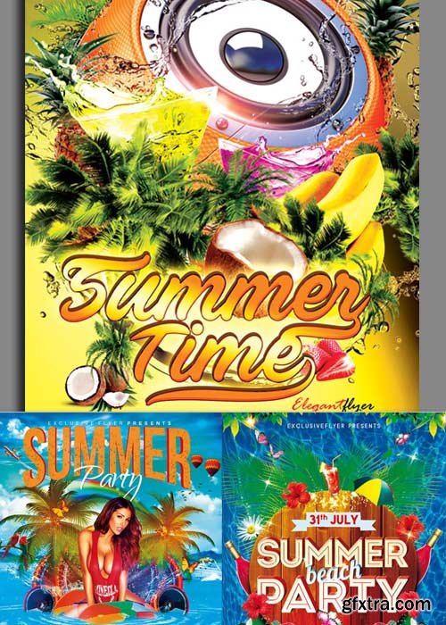 Time Summer 3in1 V1 Flyer Template