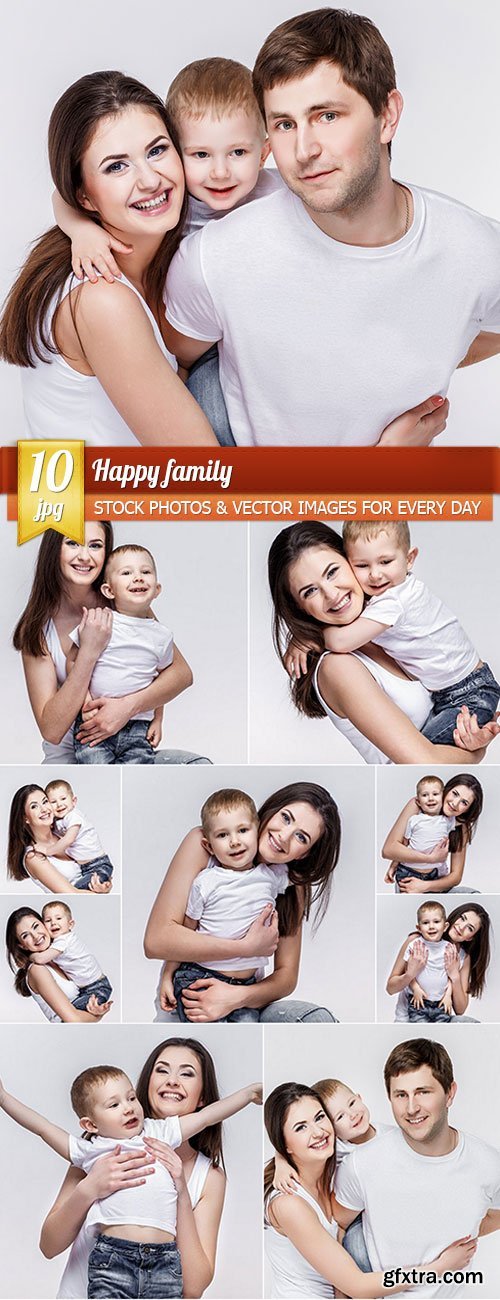 Happy family, 10 x UHQ JPEG