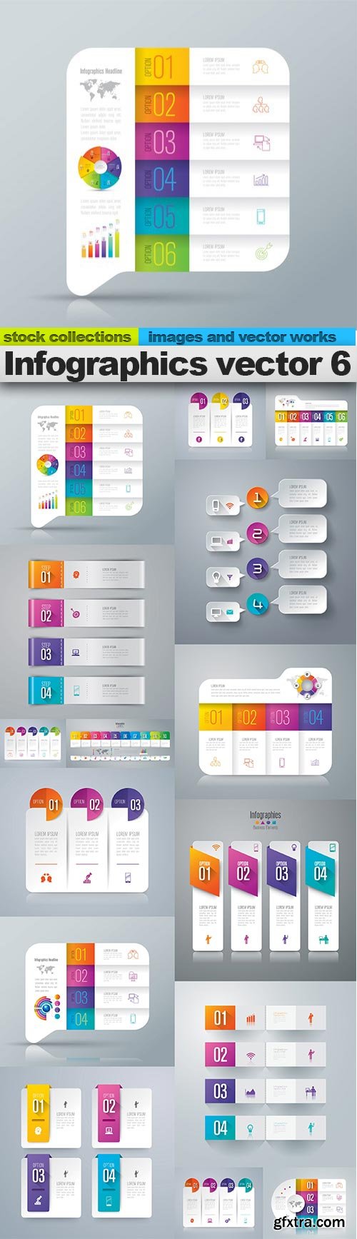 Infographics vector 6, 15 X EPS